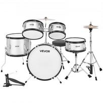 Vaikiškas būgnų rinkinys, 5 dalių, 40,6 cm, sidabrinis, muzikos instrumentų rinkinys