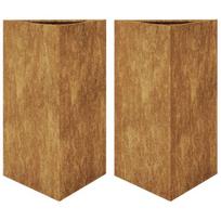 Sodo loveliai 2vnt.，Gėlių dėžė，Gėlių vazonas 50x43x75cm oro sąlygoms atsparus trikampiai CFE22952