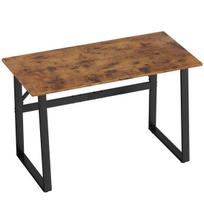 Rašomasis stalas kompiuterio stalas su plieniniu rėmu, biuro PC stalas 120 x 60 x 76 cm, rūdžių rudas + juodas