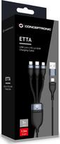 Conceptronic ETTA05B15 USB-C/USB-A to USB-C + microUSB + Lightning 60W 1.5m Black