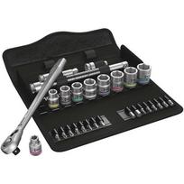 WERA Zyklop Metal Ratchet Set 8100 SB8, 3/8" (black/silver, 29-piece, with reversible ratchet)