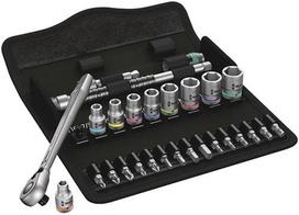 WERA Zyklop Metal Ratchet Set 8100 SA 11, Sizes (28-piece, with reversible ratchet, 1/4")