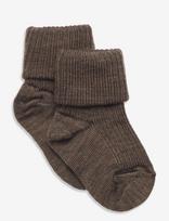 Mp Denmark - Wool Rib Baby Socks - Kūdikių kojinės - Ruda