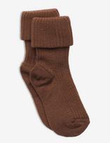 Mp Denmark - Wool Rib Baby Socks - Kūdikių kojinės - Ruda