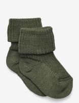 Mp Denmark - Wool Rib Baby Socks - Kūdikių kojinės - Chaki spalva