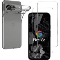Coque TPU skirtam Google Pixel 8a ir 2 stiklai grūdinto stiklo ekranui Phonillico