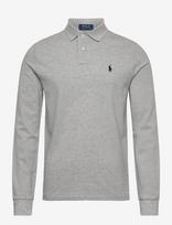 Polo Ralph Lauren - Custom Slim Fit Mesh Polo Shirt - Marškinėliai ilgomis rankovėmis - Pilka