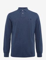 Polo Ralph Lauren - Custom Slim Fit Mesh Polo Shirt - Marškinėliai ilgomis rankovėmis - Mėlyna