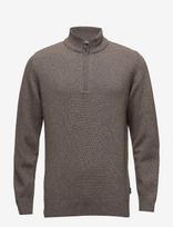 Barbour - Barbour Holden Half Zip Knitted Jumper - Golfo kelnės - Chaki spalva