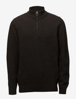 Barbour - Barbour Holden Half Zip Knitted Jumper - Golfo kelnės - Chaki spalva