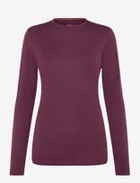 Icebreaker - Women Merino 200 Oasis Ls Crewe - Apatinės kelnės - Burgundiška splava
