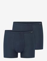 Schiesser - Shorts, 2-Pack, Dark Blue - Essentials - Bokseriai - Tamsiai mėlyna