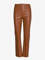 Soaked - Slkaylee Pu Kickflare Pants - Odinės tamprės-kelnės - Ruda