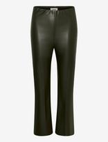 Soaked - Slkaylee Pu Kickflare Pants - Odinės tamprės-kelnės - Chaki spalva