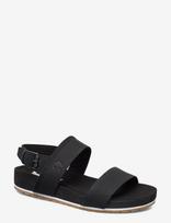 Timberland - Malibu Waves Backstrap Sandal Black - Plokščiapadės basutės - Juoda