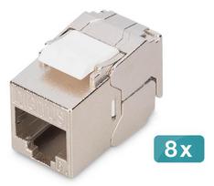Digitus CAT 6A compact body Keystone module - shielded - tool-free connection - 8 pcs.