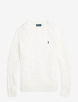 Polo Ralph Lauren - Cable-Knit Cotton Sweater - Apvalios apykaklės megztinis - Balta