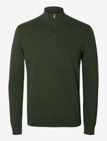 Selected - Slmberg Ls Half Zip Noos - Megztinis su užtrauktuku - Žalia