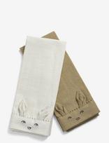 Elodie Details - Baby Napkins 2Pcs - Lily White / Warm Sand - Servetėlės ​​ir aksesuarai - Smėlio