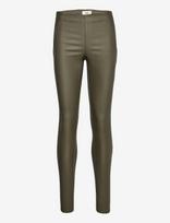 Object - Objbelle Mw Coated Leggings Noos - Odinės tamprės-kelnės - Chaki spalva