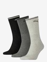 PUMA - Puma Unisex Striped Crew Sock 3P - Įprastos kojinės - Pilka