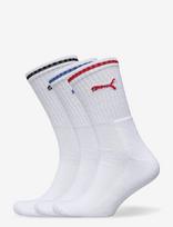 PUMA - Puma Unisex Striped Crew Sock 3P - Įprastos kojinės - Balta
