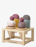 Bloomingville - Hasham Play Set, Food, Red, Plywood Set Of 5 - Žaislinis maistas - Marga / raštuota