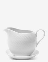 Lyngby Porcelæn - Rhombe Sauce Boat 67 Cl - Padažų indelis - Balta