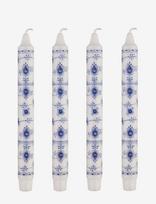 Kunstindustrien - Musselmalet Taper Candles, 4 Pack - Žvakė - Balta