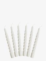 Kunstindustrien - Twisted Candles, 6 Piece Box - Žvakė - Balta