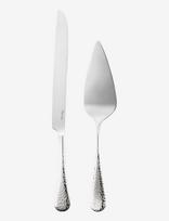 Robert Welch - Honeybourne Bright Cake Serving Set, 2 Pieces - Torto peilis - Sidabro