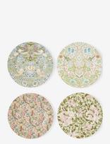 Morris & Co - William & Morris Plate Set Of 4-Pack 20Cm - Maža lėkštė - Marga / raštuota