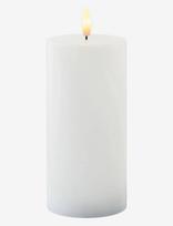 Sirius Home - Sille Genopladelig, Ø7,5Xh15Cm, Hvid - LED žvakė - Balta