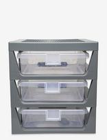 LEGO STORAGE - Lego 3-Drawer Storage Rack - Sandėliavimo dėžė - Pilka
