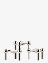 STOFF Nagel - Stoff Nagel Candle Holder, Set With 3 Pieces - Žvakidė - Sidabro