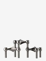 STOFF Nagel - Stoff Nagel Candleholder, Set With 3 Pcs - Žvakidė - Sidabro