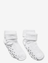 Minymo - Baby Rib Sock W. Abs (2-Pack) - Neslystančios kojinės - Balta