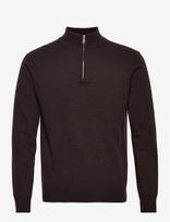 Oscar Jacobson - Patton Half Zip - Megztinis su užtrauktuku - Ruda