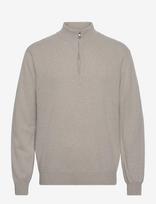 Oscar Jacobson - Patton Half Zip - Megztinis su užtrauktuku - Smėlio