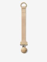 Elodie Details - Pacifier Clip Wood - Pure Khaki - Čiulptuko segtukas - Smėlio