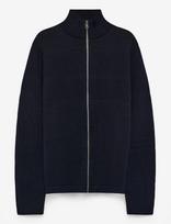 Mads Nørgaard - Wool Klemens Zip Knit Fav - Megztinis su užtrauktuku - Tamsiai mėlyna