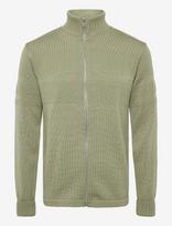 Mads Nørgaard - Wool Klemens Zip Knit Fav - Megztinis su užtrauktuku - Chaki spalva