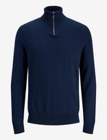 Jack & Jones - Jjeemil Knit Half Zip Noos - Megztinis su užtrauktuku - Tamsiai mėlyna