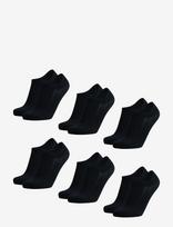 Danish Endurance - Bamboo No-Show Socks 6-Pack - Futbolo kojinės iki kulkšnių - Juoda