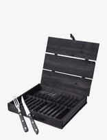 Gense - Steak Cutlery Old Farmer - Kepsnio stalo įrankiai - Juoda