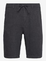 Lindbergh - Linen Blend Herringbone Short - Laisvalaiko marškiniai - Juoda