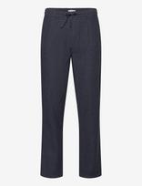 Lindbergh - Linen Blend Herringbone Pants - Laisvalaiko marškiniai - Tamsiai mėlyna