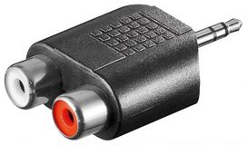 Kitas kompiuterio priedas Goobay  RCA adapter AUX jack 3.5 mm male to 2 stereo female 11604