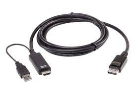 Serveris – kiti priedai Aten  2L-7D02HDP True 4K 1.8M HDMI to DisplayPort Cable