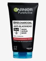Garnier - Garnier Pureactive Bha Charcoal 3In1 Anti-Blackhead Cleanser For Impure Skin 150 Ml - Veido prausikliai ir valikliai - Nude